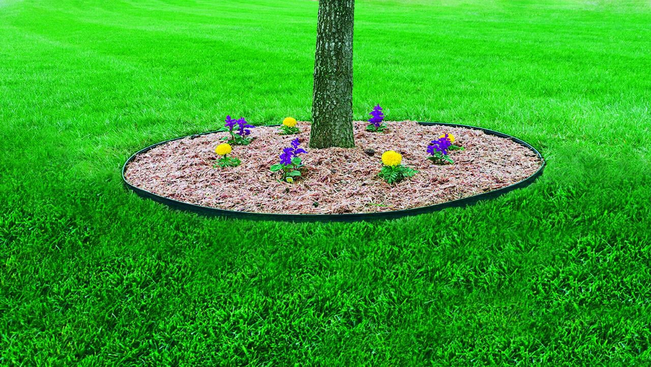 EasyFlex No-Dig Landscape Edging Kit, 100-ft x 1.5-in. High, Includes Anchoring Spikes, Black Recycled PlasticPlastic