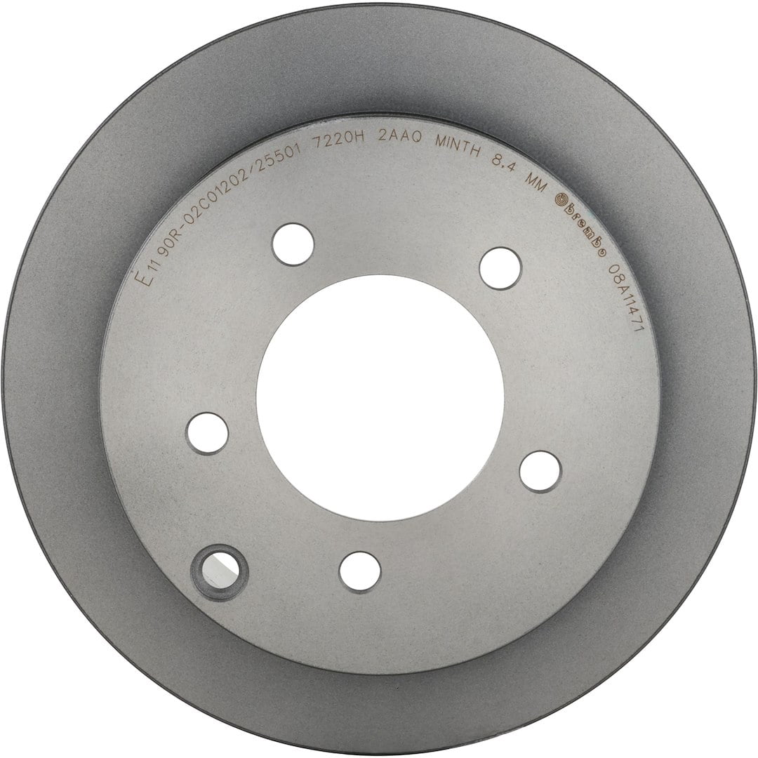Brembo KT00970; Brake Kit; Ceramic Brake Pads; 262 Millimeter UV Coated Solid High Carbon Cast Iron One Piece Rotor; With Rotors/ Pads/ Pad Wear Sensor/ Anti-Rattle Spring/ Mounting Hardware