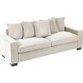 thumbnail image 4 of US Pride Furniture Luxe Corduroy Sofa with 5 Matching Toss Pillows Sleek Design Spacious and Comfortable 3 Seater Couch for Modern Living Room White, 4 of 5