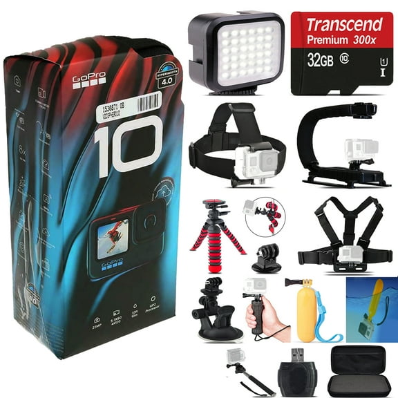 GoPro HERO10 Black Waterproof 4K Action Camera CHDHX-101 32GB - Essential Kit