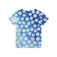 thumbnail image 4 of Abcomgle Girls Tops Size 10-12 Crewneck Short Sleeve Daisy Flower Print Toddler T-Shirt Summer Fashion Cotton Girls Blouse Cute Tshirt, 4 of 5