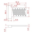 thumbnail image 4 of Kenally Herramienta de marcado de carpintero con calibre de orificio de aleación de aluminio tipo T para carpintería (rojo) Herramientas y ferretería Kenally TO003748-00, 4 of 6