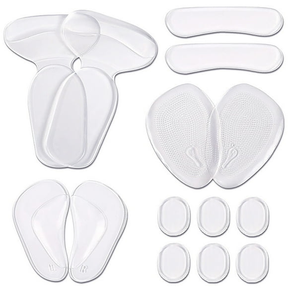 Heel Cushion Pads Set Clear High Heel Pads Gel Heel Grips Arch Cushions Inserts