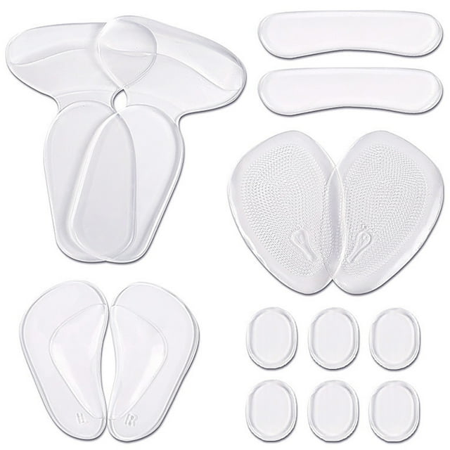 Heel Cushion Pads Set Clear High Heel Pads Gel Heel Grips Arch Cushions Inserts