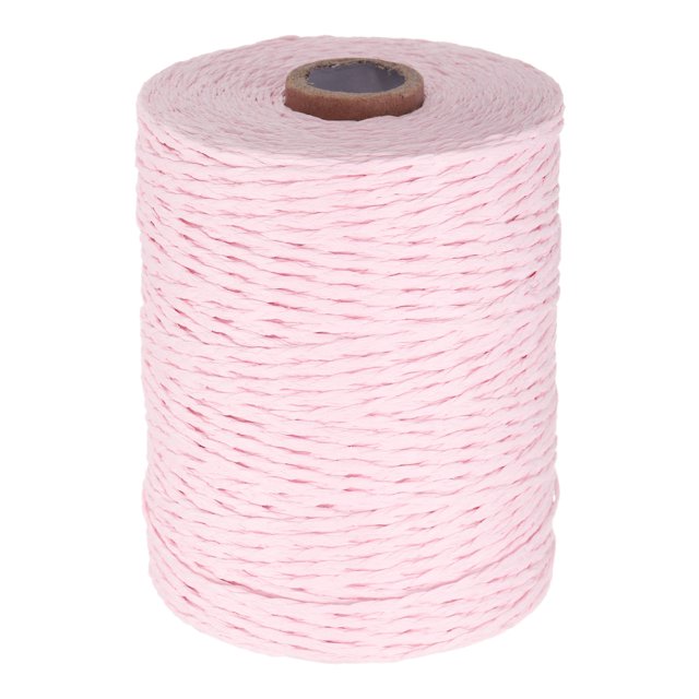 Uxcell Cinta de Rafia de 328 Yardas, Cuerda de Rafia de 2mm para Envolver Regalos, Proyectos de Bricolaje, Decoración de Ramo de Flores, Rosa