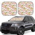 thumbnail image 2 of Bingfone Tropical Pink Flamingo Pineapple Windshield Sun Shade 2-Piece Foldable Car Front Window Sunshade for Most Sedans SUV Truck-Large, 2 of 7
