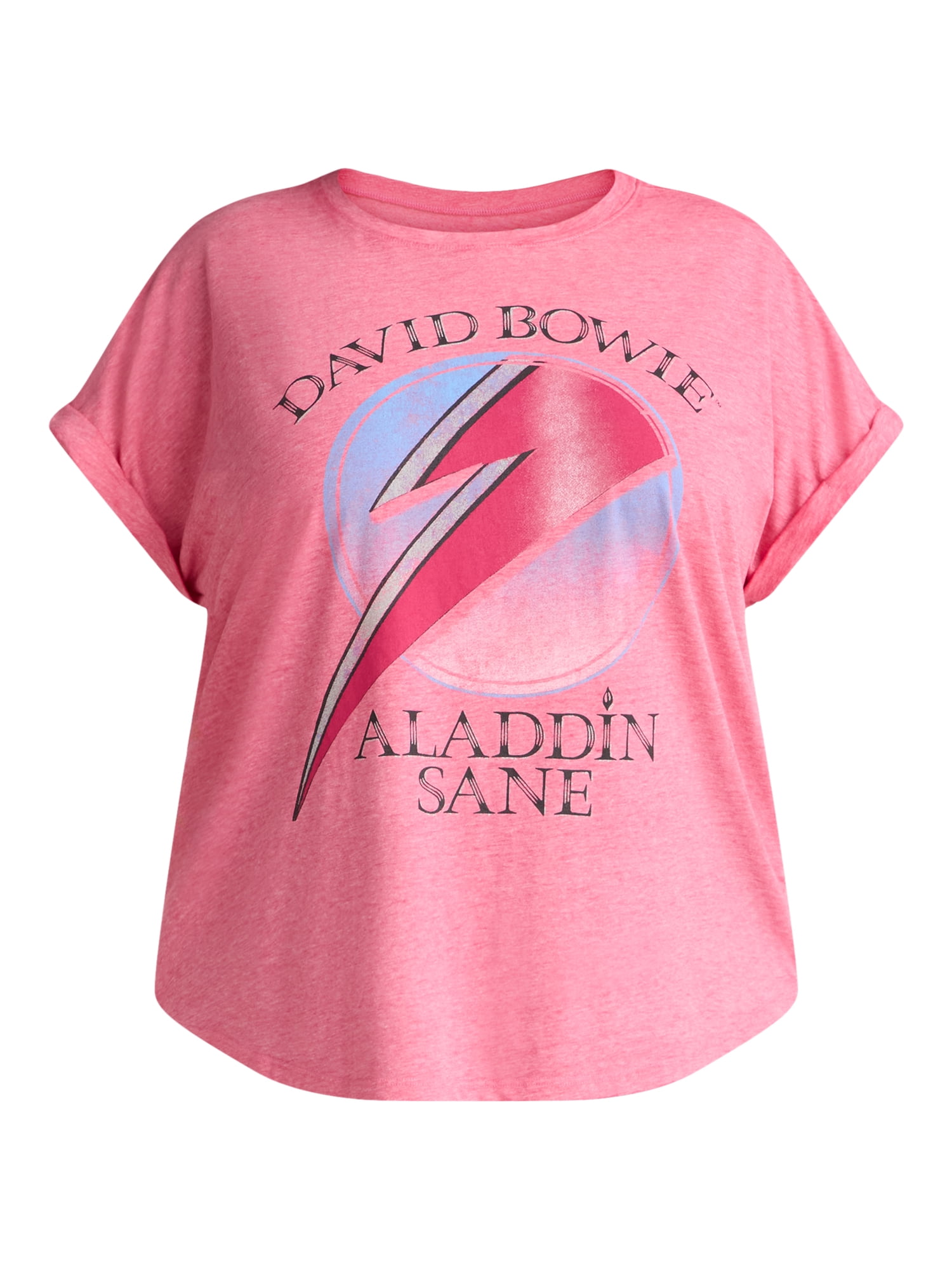 Terra & Sky Women's Plus Size David Bowie Bolt Graphic Tee, Sizes 0X-5X