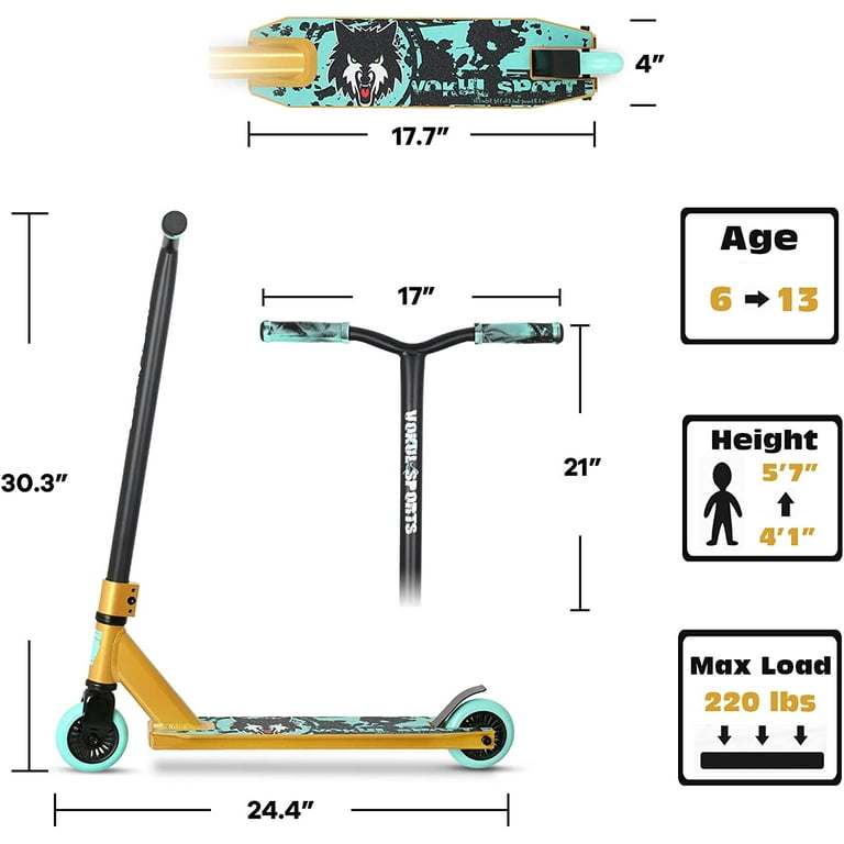 Pro Trick Scooter Entry Level Stunt Scooters for Kids Ages 6