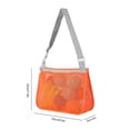 thumbnail image 3 of Bolsa De Juguetes Bolso de playa de malla Bolso de mano de estilo lindo Bolso de recolección para exteriores (gris claro naranja), 3 of 5