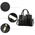 thumbnail image 4 of Handbags for Women,Purses and Handbag Ladies PU Leather Top Handle Satchel Shoulder Tote Crossbody  Bag Black Bags, 4 of 8