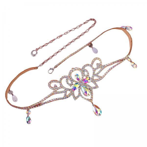 Cinturón para danza del vientre,Cinturón de mujer con cadena para la cintura y la cadera para danza del vientre,Ropa de baile de alto rendimiento para discotecas con diamantes de