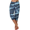 thumbnail image 2 of Tii.MM Capri Pants Women Summer Comfy Elastic Leggings Camo Casual Yoga Capris with Pockets for Beach Hiking Vacation, 2 of 7
