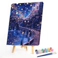 thumbnail image 2 of Cuadros Decorativos Pintura al óleo de paisaje nocturno de 40x50cm por números pintura DIY SXD202106004 Likrtyny embutido en tela, 2 of 6