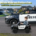 thumbnail image 3 of Joyracer 24V Ride-on Toys w/ Remote Control, 2-Seater Battery Powered Ride on Truck, Electric Police Car for Kids, Interphone, Siren Sound, Lights, Music, Gift, Black, 3 of 16