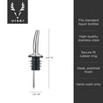 thumbnail image 4 of Viski Stainless Steel Liquor Pourer for Cocktails, Whiskey, Vodka, Set of 1, 4 of 7