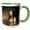 Green/White, variant on 3drose, Portrait of Emma, Lady Hamilton by Goerge Romney, 11oz Two-tone Red Mug