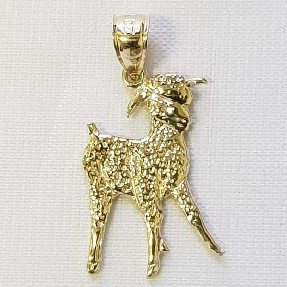 14K Yellow Gold Sheep Pendant