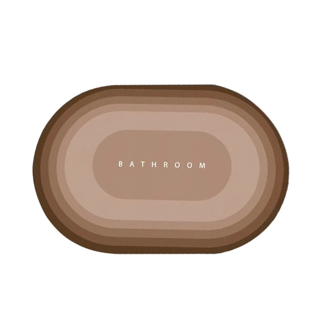 SIYTUAU Diatomite Soft Bathroom Mat Absorbent Quick Drying Floor Mat For Toilet Shower Brown Color 40X60Cm