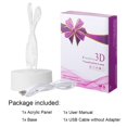 thumbnail image 3 of Wedding Anniversary Supplies USB Cable Home Decor Acrylic LED Night Lights 3D LED Light Rabbit Heart Love Luminous  Table Lamp 7, 3 of 8