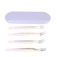 thumbnail image 1 of Lash Tweezers, Eyelash Extensions  Set 4PCS Eyelash Tweezers Set Stainless Steel False Eyelash Extension Tweezers Multifunctional Eyelashes Applicator Tools for Home Salon, 1 of 8