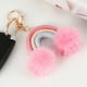 thumbnail image 3 of Llavero arcoíris tejido para mujer y niña, estilo bohemio, con cierre de langosta Rosa, 3 of 8