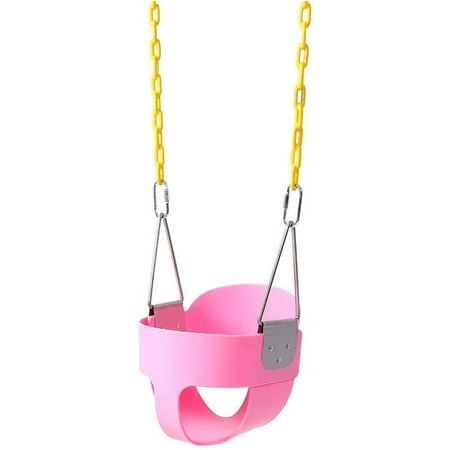 Kids Swing Set Full Bucket Toddler With Chains Plastic Baby Seat For Outdoor Garden Loadable Up To 100 Kg Color Blue Pink Canada Kids Swing Set Full Bucket Toddler, Baby Outdoor Swing Seat Pink