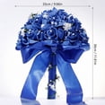 thumbnail image 2 of Creative Bridal Bouquet, Wedding Bouquet Silk Flowers Blue, Unique Foam Flower Design, Durable Reusable Wedding Decor, Perfect for Ceremony, Bridal Shower, Home Decor, Table Centerpiece, 12 Inch, 2 of 5