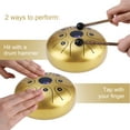 thumbnail image 3 of 5.5 Pouces Mini Langue en Acier Drum 8 Notes C-Key Handpan Drum Acier Poche Drum Percussion Instrument avec Maillets Transporter Sac pour la Méditation Yoga Éducation Musicale Zazen, 3 of 5