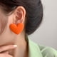thumbnail image 2 of Pendientes de corazón de acrílico Set Joyas de decoración Corazón de amor naranja Sunnimix Pendientes de corazón, 2 of 8