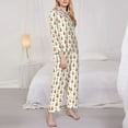 thumbnail image 3 of Goofa Cute Carrot Print Printed Women’s 2 Piece Pajama Set Super,Pajamas Women's Long Sleeve Sleepwear Soft Button Down Loungewear Pjs Lounge Set Nightwear-XX-Large, 3 of 9