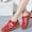 Red, variant on Silver Sandals for Women Summer Leather Sandals Comfortable Soft Soled Mom Shoes Paste Casual Shoes
