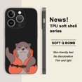 thumbnail image 1 of ¡Manténgase a la moda con esta funda para teléfono plateada mate con diseño gráfico único y divertido para iPhone15 Pro Max 14 13 12 Pro 11!, 1 of 4