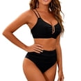 thumbnail image 5 of Tankini Swimsuits for Women Tummy Control Two Piece Bathing Suits Slimming Sporty Swimwear Black L, 5 of 6