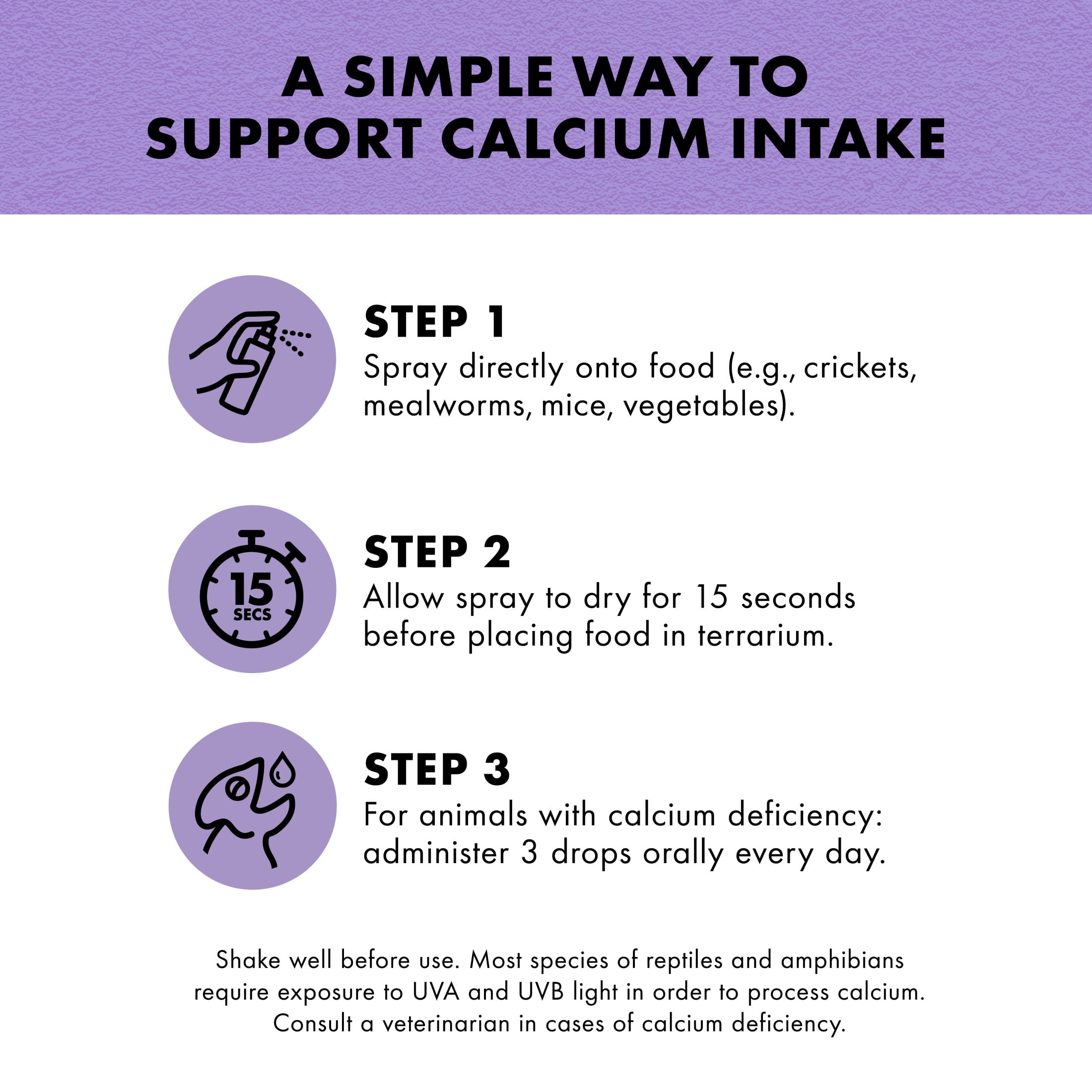 (3 pack) Zilla Calcium Supplement Spray 8 Fluid Ounce