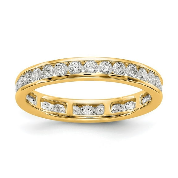 Auriga Fine Jewelry 14K Yellow Gold Lab Grown Diamond 1ct Channel Set Eternity Band for Women Size 7