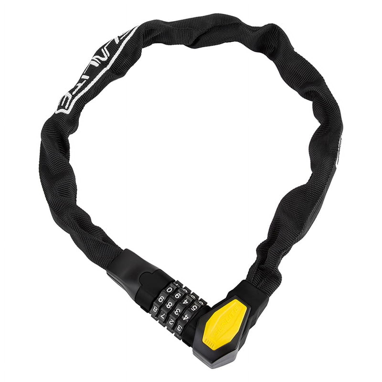 Sunlite Defender D3 Combochain Lock, 6Mm X 25", Black