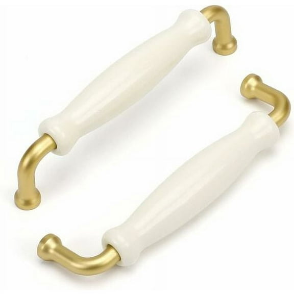 Set of 2 kitchen cabinet handles furniture handle vintage handle dresser handle white handle cupboard handle porcelain handle