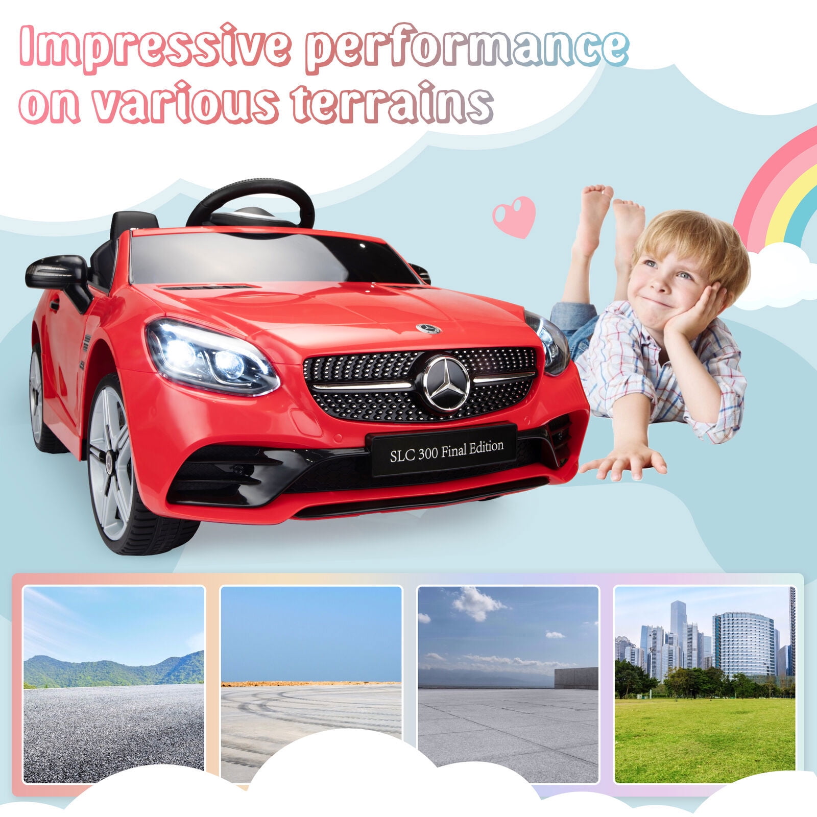 Private Jungle 12V kids Ride On Electric Car with R/C Parental Remote, LED Head Lights, Safe Belt, Double Doors, 2 Speeds, Red Private Jungle 12V kids Ride On Electric Car with R/C Parental Remote, LED Head Lights, Safe Belt, Double Doors, 2 Speeds, Red