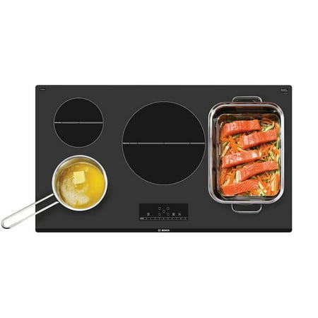 Bosch - 500 Series 36" Built-In Electric Induction Cooktop with 5 elements - Black
