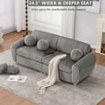 thumbnail image 4 of Aukfa 85" Modern Comfy Sofa, Upholstered Deep Seat Couch for Living Room, 5 Pillows, Corduroy, Gray, 4 of 10