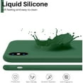 thumbnail image 3 of Designed for iPhone X Case & iPhone Xs Case, Liquid Silicone Soft Gel Rubber Phone Case Cover with Open Bottom for iPhone X/XS(2018) 5.8 inch-Clover Green, 3 of 12