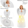thumbnail image 5 of Butterfly Angel Figurines Candle Holder Memorial Praying Angel Statue with Flickering LED Candle, 5 of 8