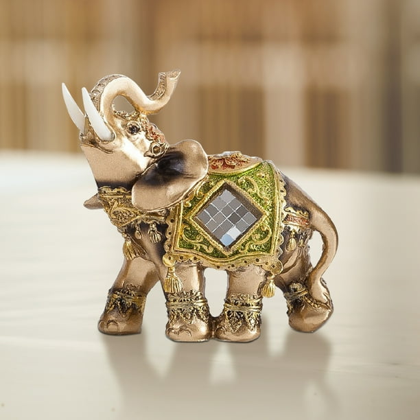 Estatua Resina decorativa elefante escultura adornos decoración del hogar para sala de estar dormitorio