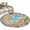 Brown, variant on Round Area Rug 6 Ft, Jellyfish Coastal Washable Non-Slip Circle Carpet for Living Room/Bedroom, Summer Nautical Starfish Coral Grey Wooden Low-Profile Indoor Mats Collection Rugs for Residential