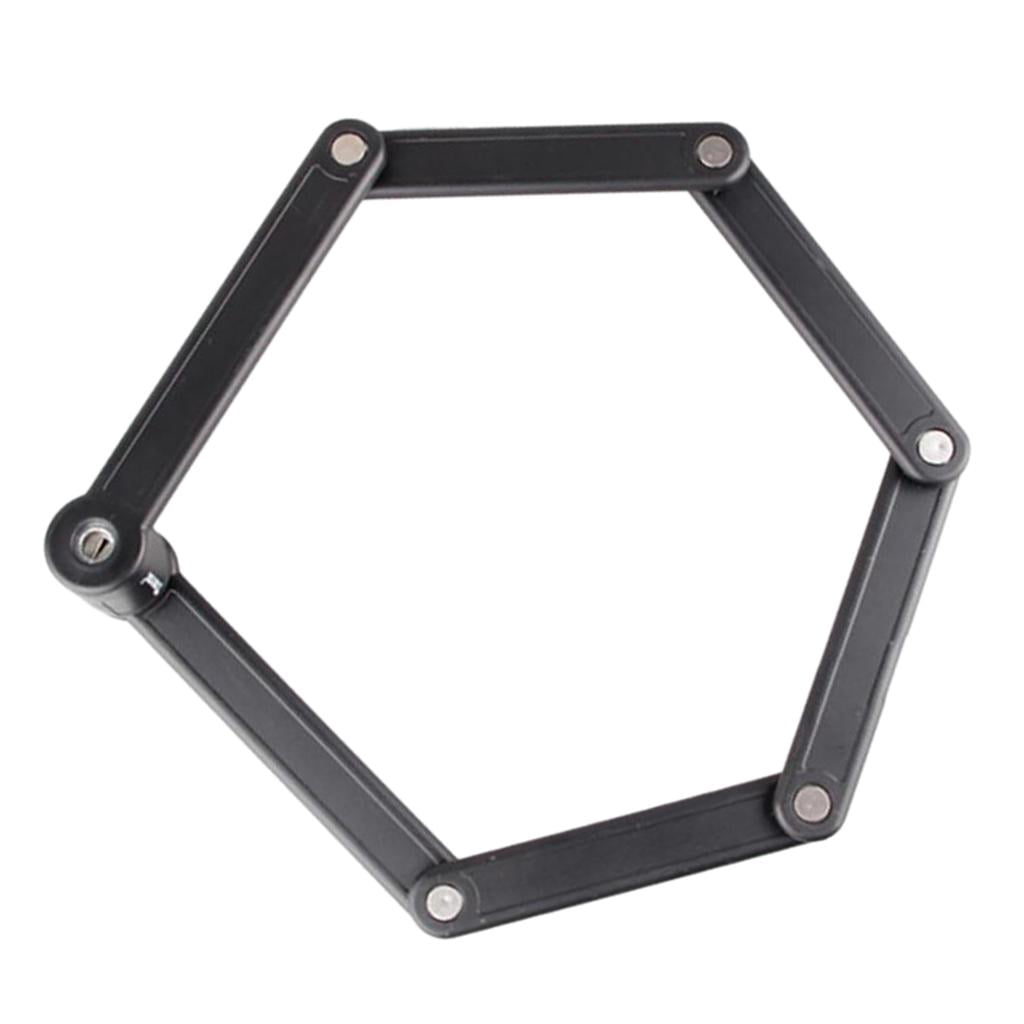 Heavy Duty 6 Joints Folding Lock with Mounting Bracket for Mountain Road Bikes