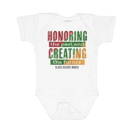 

Inktastic Honoring the Past and Creating the Future Black History Gift Baby Boy or Baby Girl Bodysuit