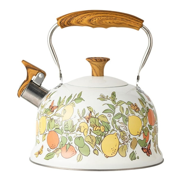 Hervidor de café con silbato fuerte que se calienta rápidamente, tetera moderna de acero inoxidable para barbacoa, picnic en interiores, camping y