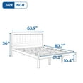 thumbnail image 4 of Tensun White Queen Size Wood Platform Bed Frame with Headboard - Perfect for Boys, Girls, Teens, Adults - No Box Spring Required, Easy Assembly, 4 of 5