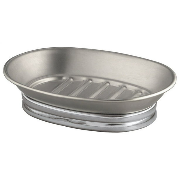 InterDesign York Metal Chrome Silver Stainless steel Soap Dish