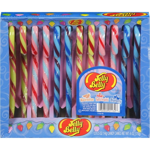 Jelly Belly Holiday Candy Canes, 0.5 Oz., 12 Count